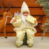 12 Inch Sitting Santa Claus Statue Figurine Window Display Santa Claus Doll Home Ornaments Christmas Decorations