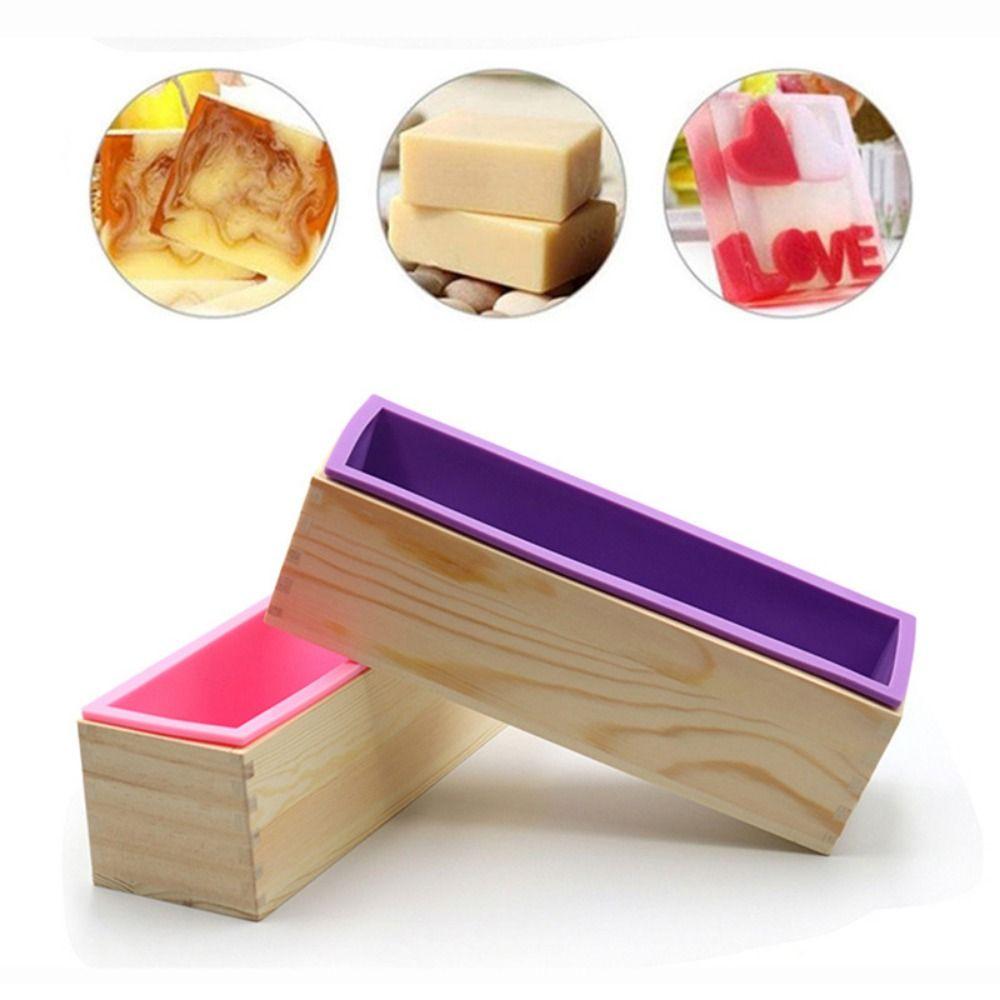 Wooden Box Silicone Soap Mold Rectangular Shape Soap Box Toast Mold  Baking Accessories
