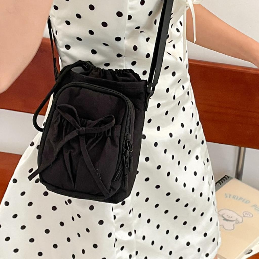 Bows Water Bottle Holder with Shoulder Strap Water Bottle Carrier Sling Bag with Phone Pocket Crossbody Bag Unisex