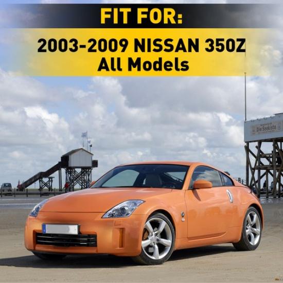 2X Eyelid Headlight Eyebrows Eye Lid Brow Carbon Fiber For 2003-2009 Nissan 350Z