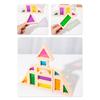 25Pcs Stacking Building Blocks Montessori Toys Construction Toys Colorful Geometry Sensory Toy Wood Rainbow Blocks for Preschool