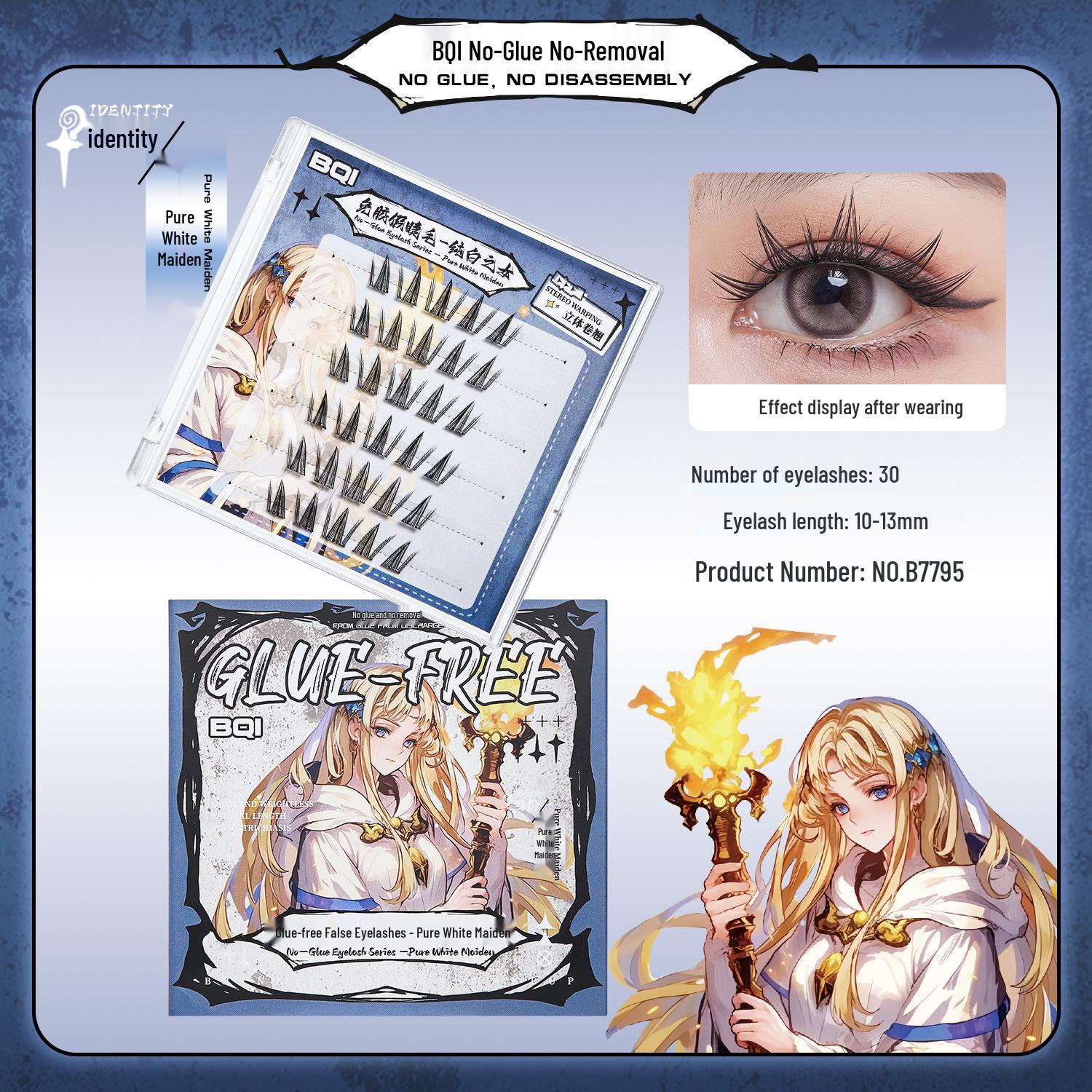 

Werewolf Kill Series Glue-Free Sunflower False Eyelashes - Natural Look, Cosplay Makeup, Transparent Stem Single Box