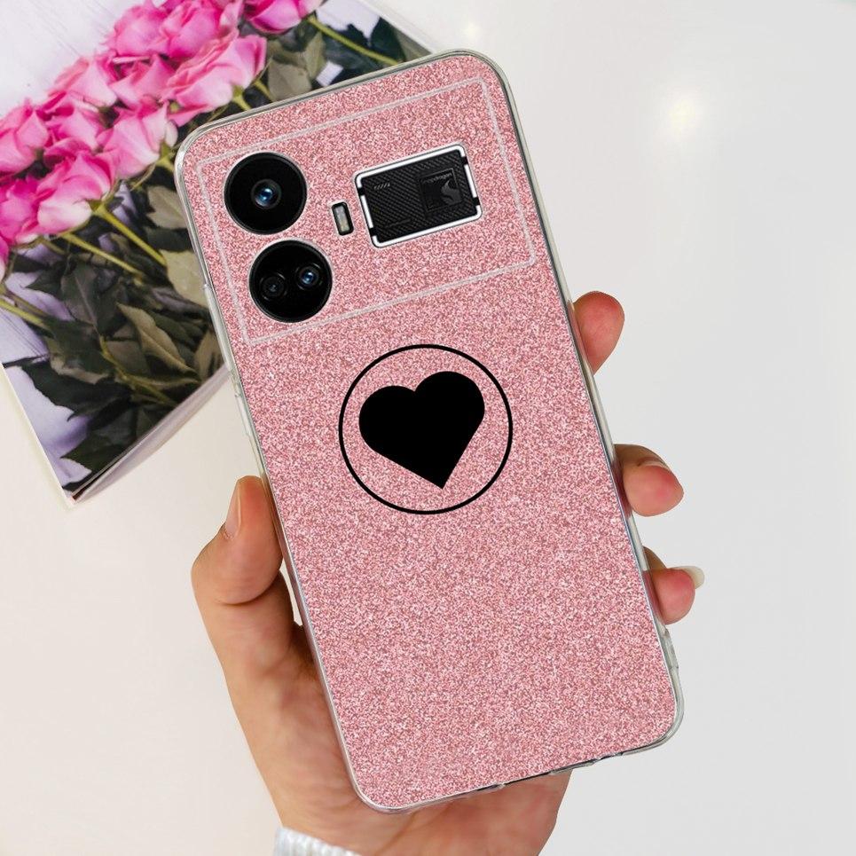 Pro Realme GT5 Pouzdro Průhledné Silikonové Měkký TPU Kryt Pro OPPO Realme GT 5 RealmeGT5 Pouzdra Květinové Mramorové Želé Nárazník Coques