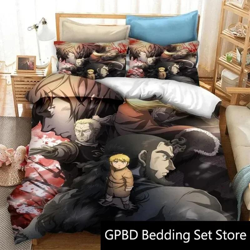 

3D Print Anime Vinland Saga Bedding Set Double Twin King Duvet Cover Comforter Pillowcase Boys Girls Adults Bedroom 70x133cm