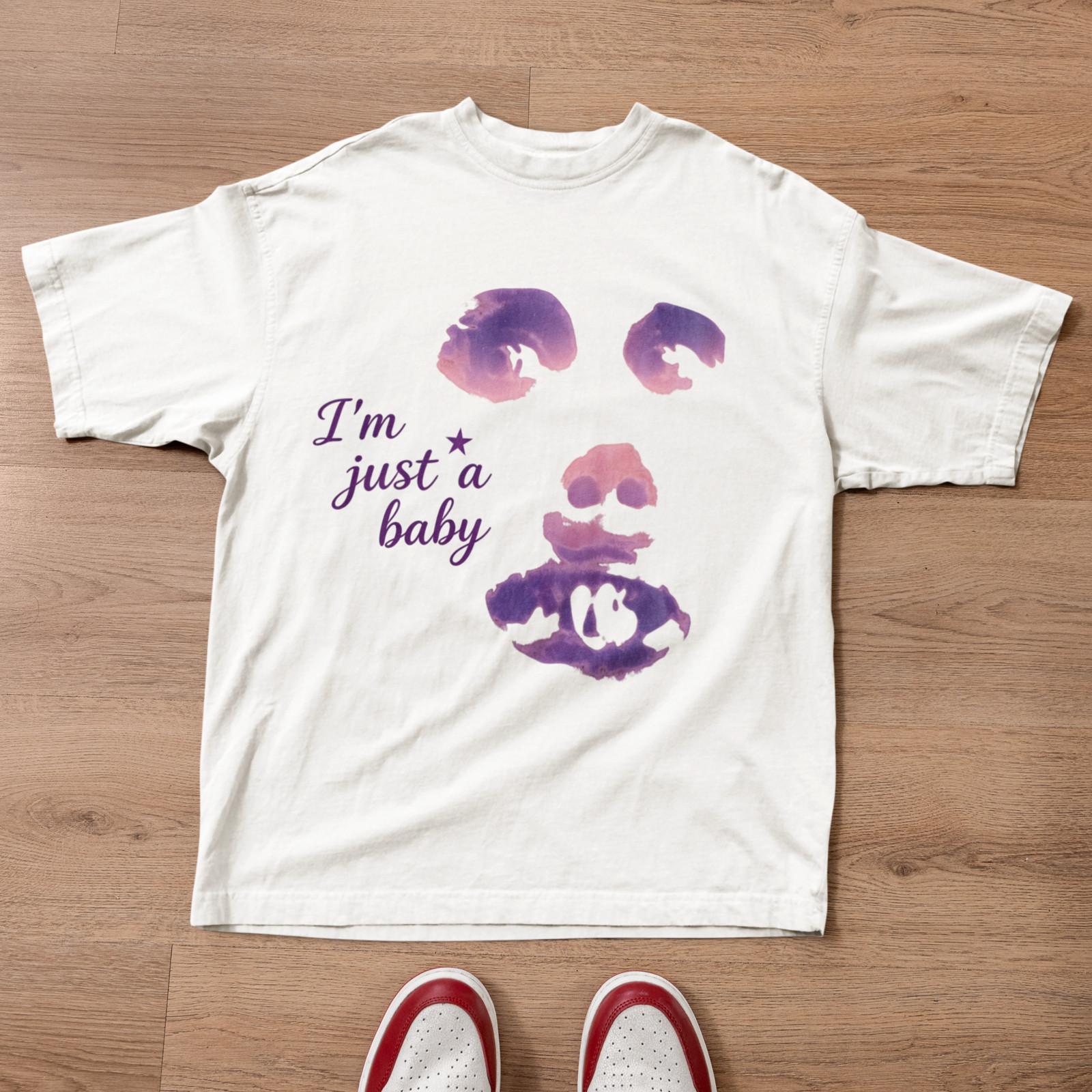 Kawaii Ghost Shirt I m Just A Baby Funny Cute Halloween Pastel Goth Tee XL