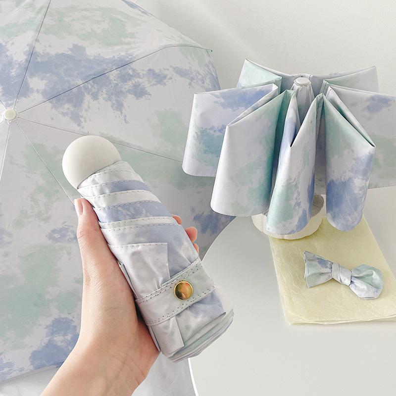 Świeży Styl Przenośny Mini Automatyczny Składany Parasol Damski z Ochroną Przeciwsłoneczną i UV