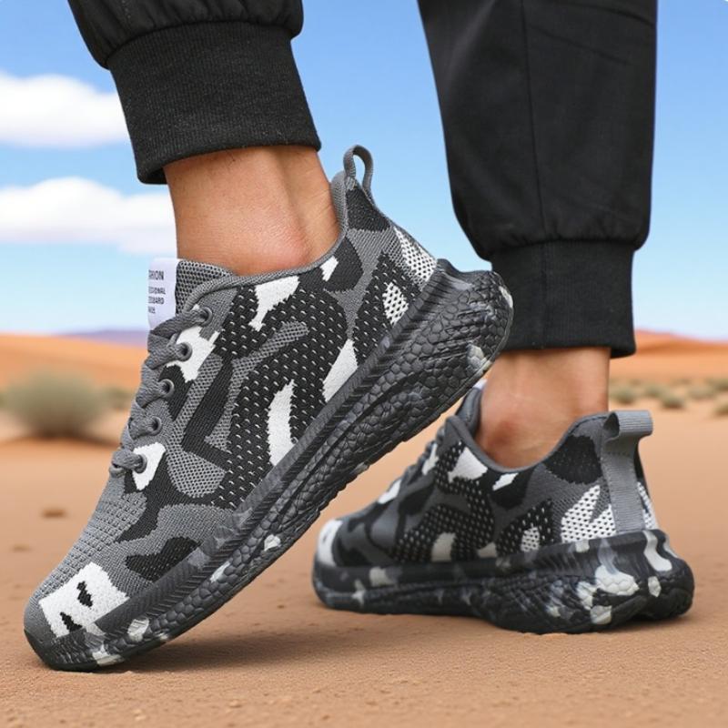 Camo Sports Sneakers Lightweight Comfort Eye Catching Pattern Running Hiking Shoe Urban Chic Breathable Stylish Camouflage Shoes
