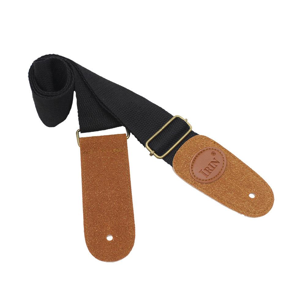 

IRIN Adjustable Guitar Strap Pure Cotton Leather Head Guitar Shoulder Strap for Acoustic/Classical/Electric Guitar Bass