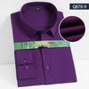 Youth Casual Slim Fit Men's Shirt: Solid Color, Light Business, Turn-Down Collar, Fashion Work Uniform