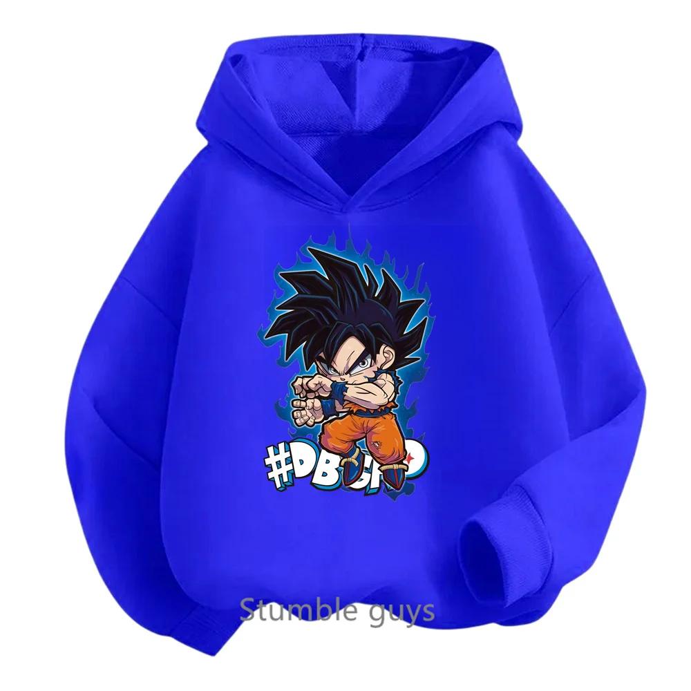 Kids Clothes Boys Dragon Ball Z Hoodie Spring and Autumn Clothes Children's Sweatshirt Cartoon Long Sleeve Hooded Sweatshirt
