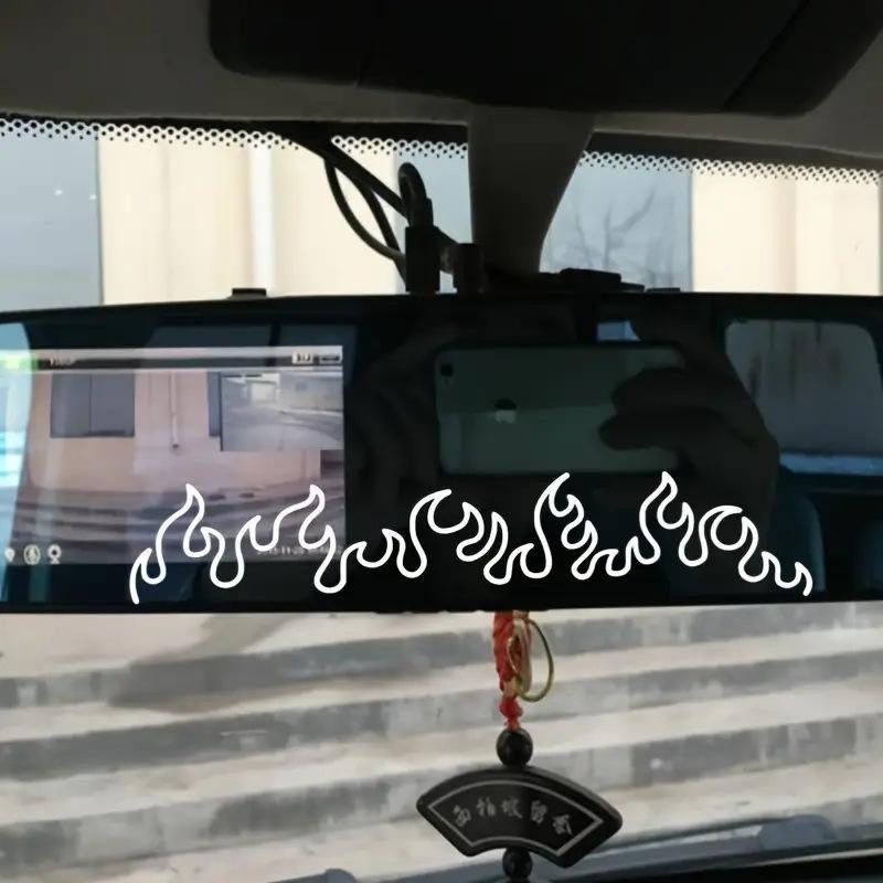 Car Modification Flame Sticker Waterproof Peel-and-Stick Decal for Motorcycle Dashboard Rearview Mirror Decoration