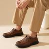 Men's Leather Shoes Lace Up Casual Sneakers Flats Walking Shoes