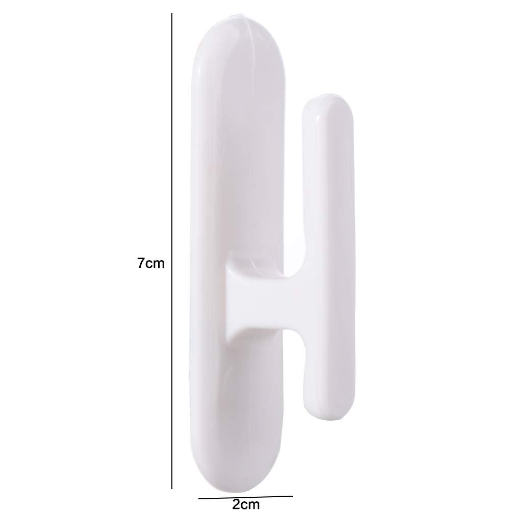 White Adhesive Hook Plastic Blind Cord Holders No Hole Punching Curtain Hooks  Office