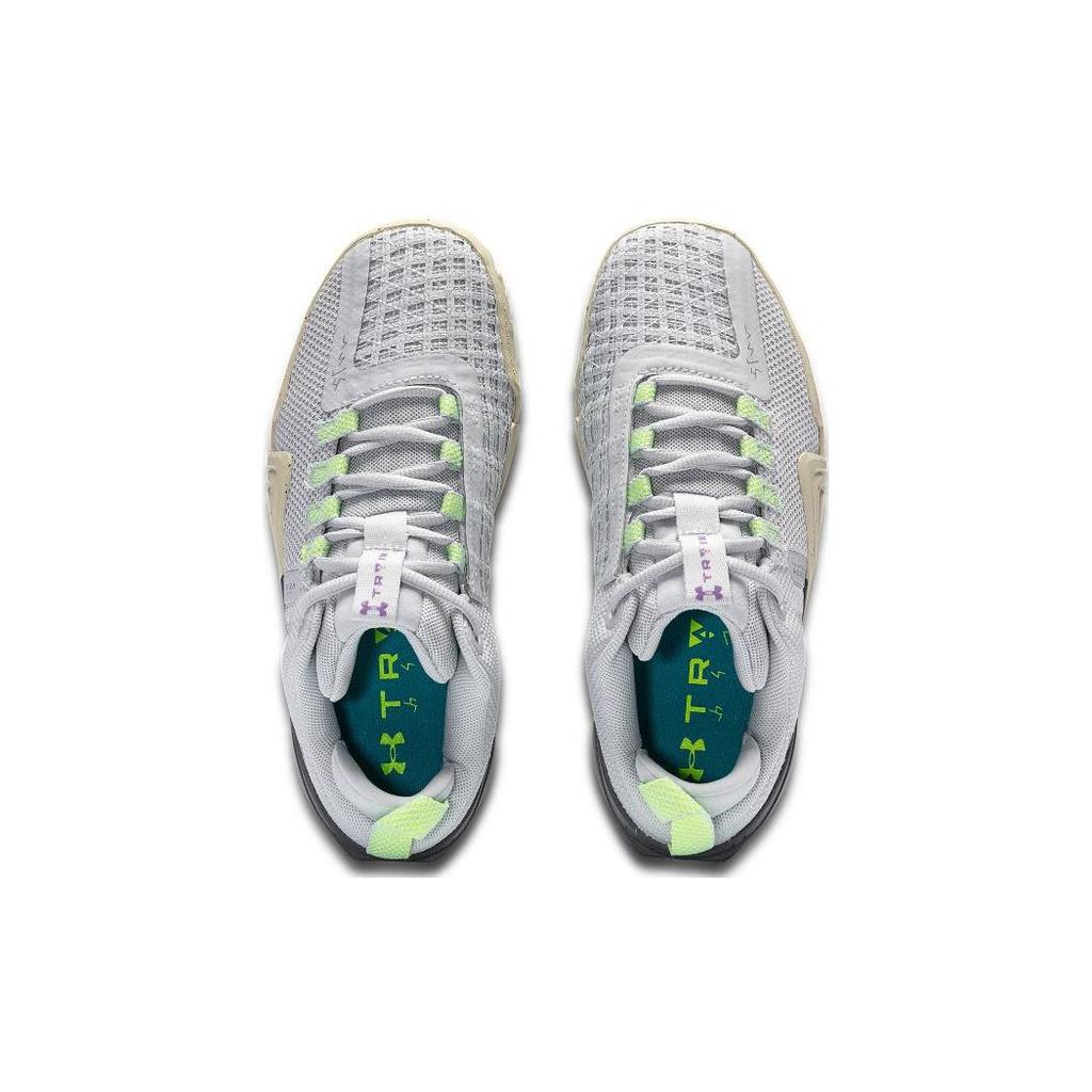 Under Armour  TriBase Reign 6 Halo Grey Provence Purple Women Sneakers High-Vis-Yellow 3027342-100
