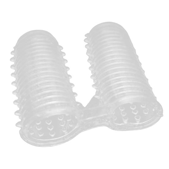 Zábavné, antideformované transparentní chrániče konečků prstů Šroubovací závit pro páry manžet na penis