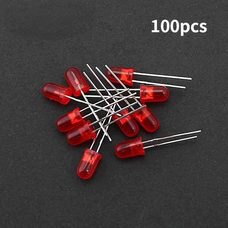 50/60/100PCS 5mm LED Diode White Yellow Red Green Blue Assorted Kit DIY LEDs Light Emitting Set Electronic Diy Kit
