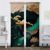 3Abstract Botanic Kintsugi Elegant Room Curtains for Living Room Tulle for Bedroom Partition Blinds Blackout Curtain Shades Home