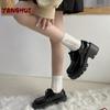 2024 Ny Lolita-uniform Små skinnsko Damesko Tyk såle Snøring College Engelsk Casual Sko Zapatillas De Mujer Mote