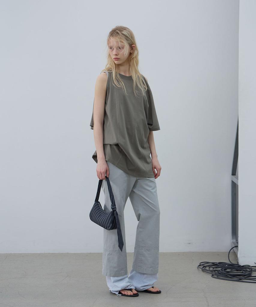 LCDC™ Shoulder Slit Top (Khaki)