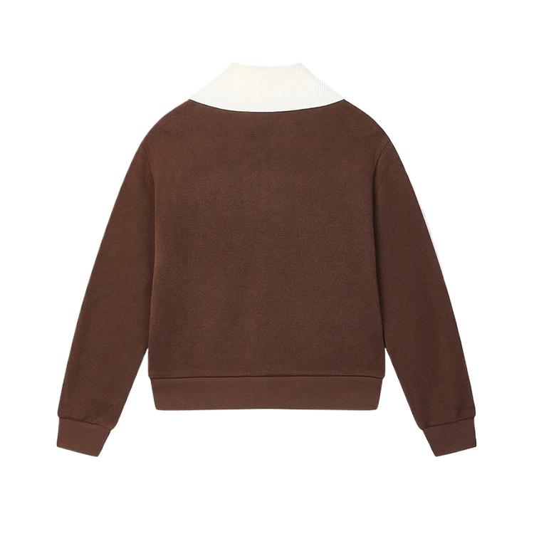 

New FILA MODERN HERITAGE Sweatshirt Women s Dark Rock Umber F11W518204F-BN 170/88A/L