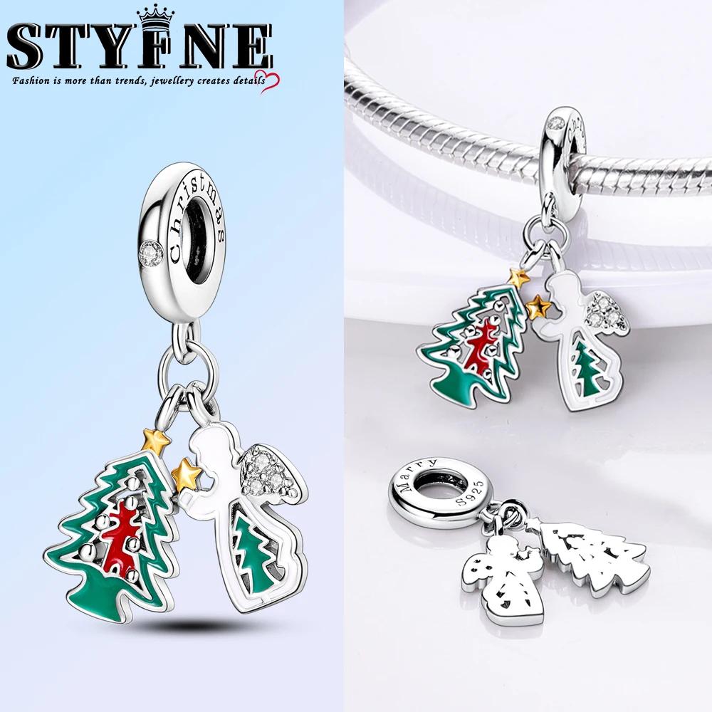 Charms Plata Originales Christmas House Beads For Charms Copper Bracelet Beads Jewellery Making Women'S Gift