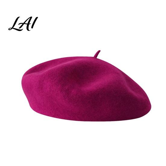 Casual Street Leisure Wear Women French Beret Hat Wool Blend Artist Retro Warm Gift for Her Painter Cap Solid Color Cozy Autumn Winter Elegant