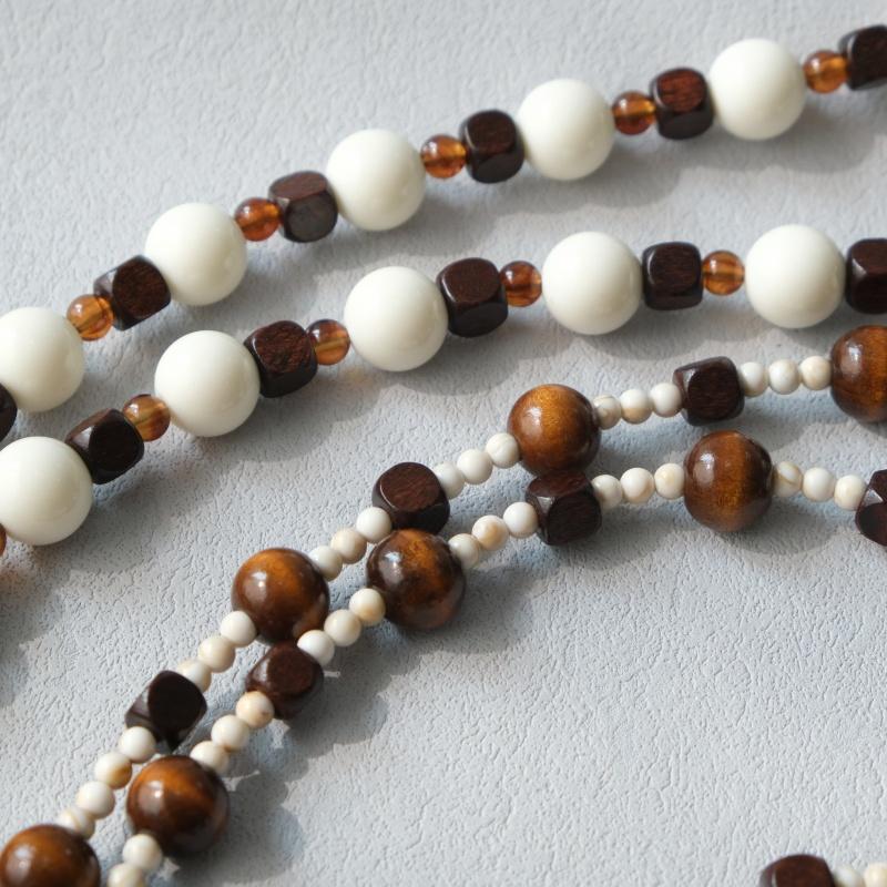 Neue Mode Damen Tasche Accessoire Abnehmbare Holzperlenketten Niedlicher Acryl Luxus Riemen Damen Elegante Tasche Schultergriff Kette