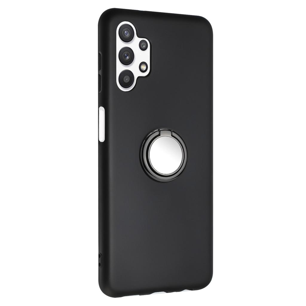 For Samsung Galaxy A13 4G/5G/A04s 4G (164.7 X 76.7 X 9.1 mm)/A04 4G (164.4 X 76.3 X 9.1 mm)/M13 5G Phone Back Matte TPU Cover with Ring Kickstand