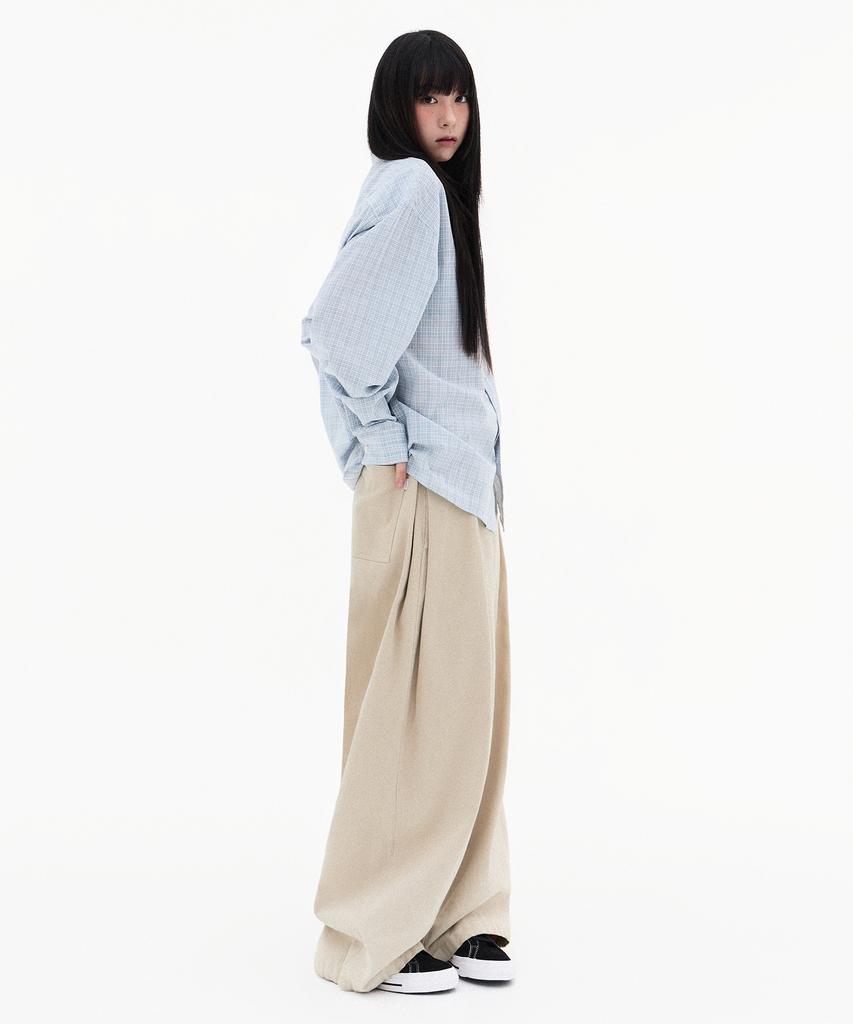 FILLUMINATE Cotton Side Tuck Balloon Pants - Black