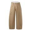 American retro pure cotton loose casual wide-leg pants men's drape straight solid color spring and autumn new mid-waist long pants