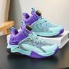 Mid Big Kids Basketball Shoes With Spiral Button Boys Athletic Sneakers for Fall