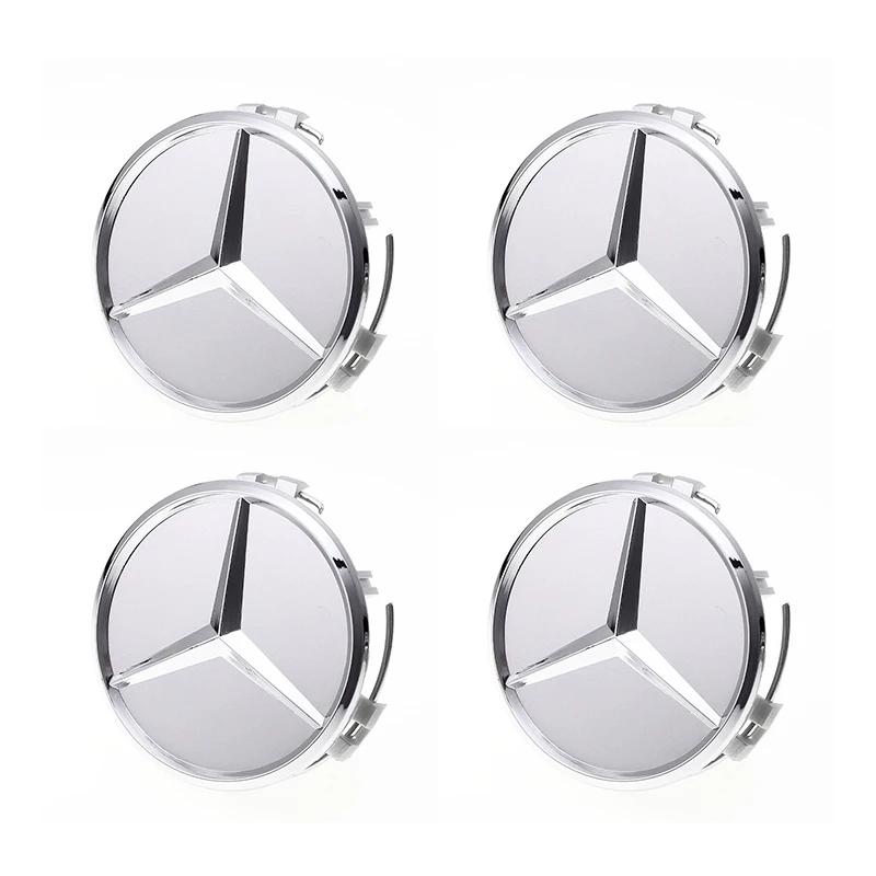 

Hot Car Sticker 4PCS 75mm Metal Emblem Car Wheel Center Hub Cap Cover Badge For Mercedes Benz AMG GLK GLE GLC W203 W206 W220 W20