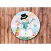 Coastal Snowman Wreath Metal Wall Art Rustic Beach Holiday Home Decor Vintage Indoor Outdoor Housewarming Gift
