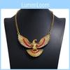 Ethnic Style Alloy Eagle Necklace With Rhinestone Decor For Office Wear