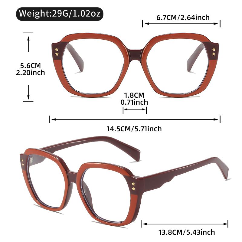 The New Large-framed Classic and Simple Flat Lens with Star Accents Is a Daily Wear and Decoration Item for Street Photography