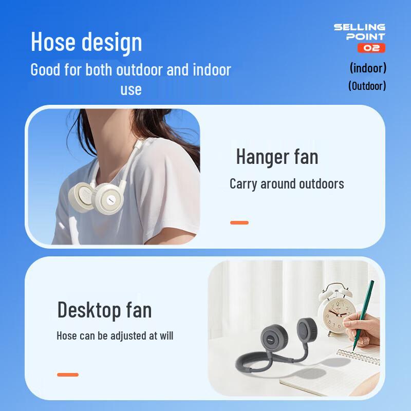 Newsmy Neckband Bluetooth Speaker with Bladeless Fan