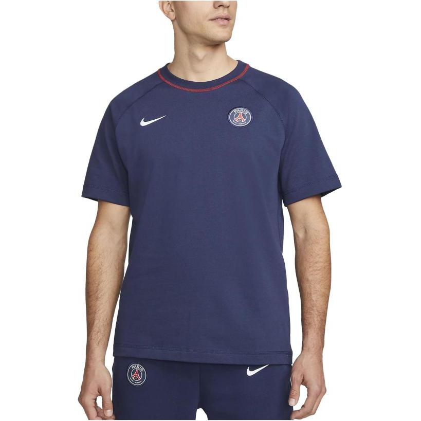 Nike Solid Color Printed Round Neck Short Sleeve T-Shirt Men tops Navy DN1326-410