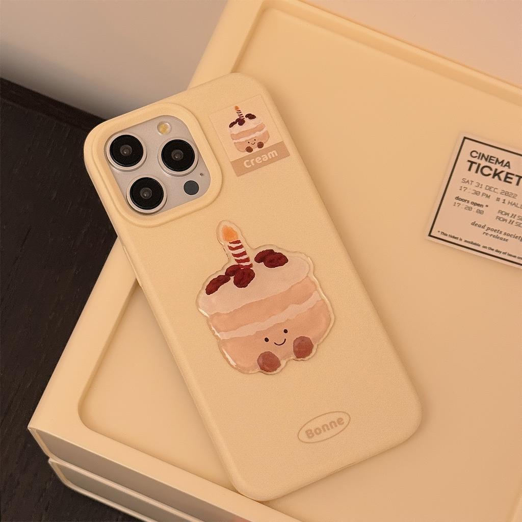 Cute Dessert Cake17pro Max Apple16Silicone Phone Case iphone14Applicable13Three-dimensional Softness