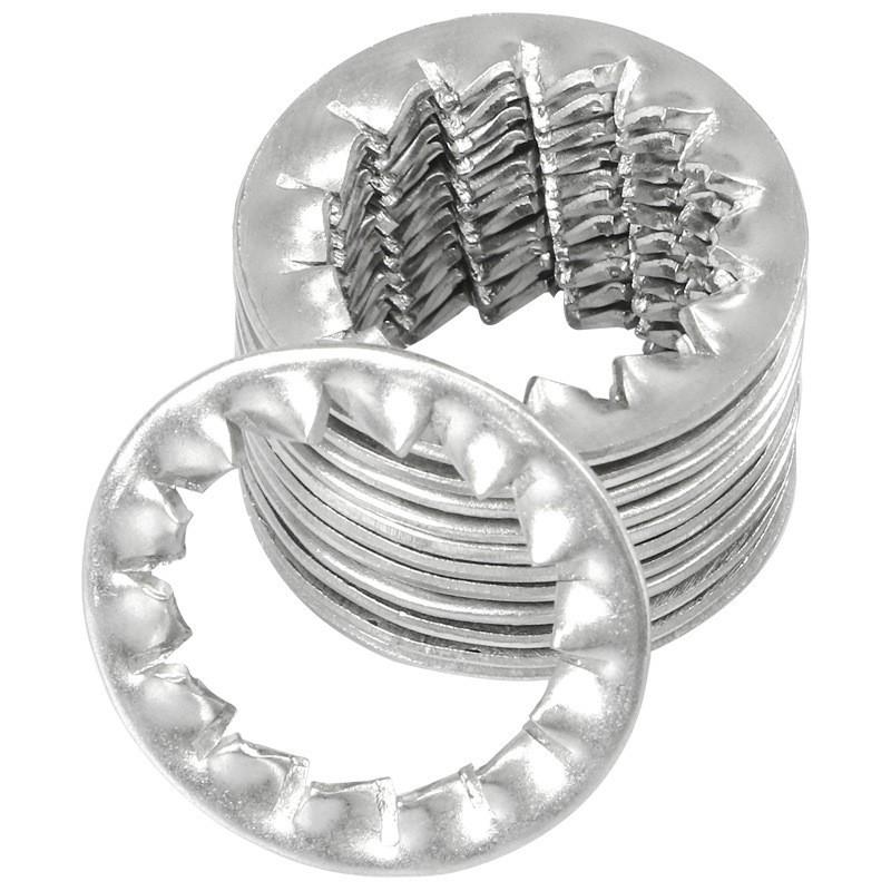 304 Stainless Steel Serrated Lock Washer Set - Boxed Multi-Tooth Stop Gaskets