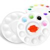 10-Hole 16cm Round Palette for Art Students - PP Plastic