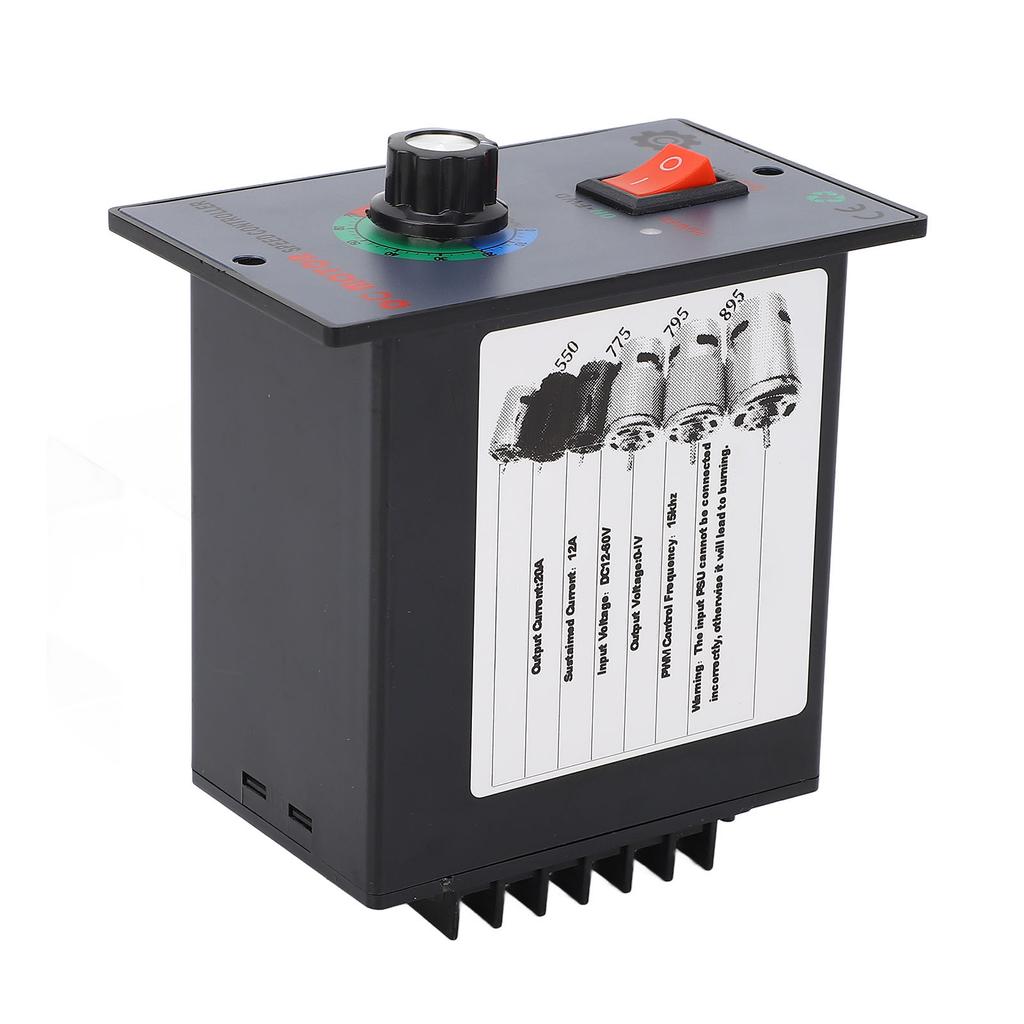 Direct Current Motor Speed Controller 12‑60V 20A Variable Output Control Switch for 550 775 795 895