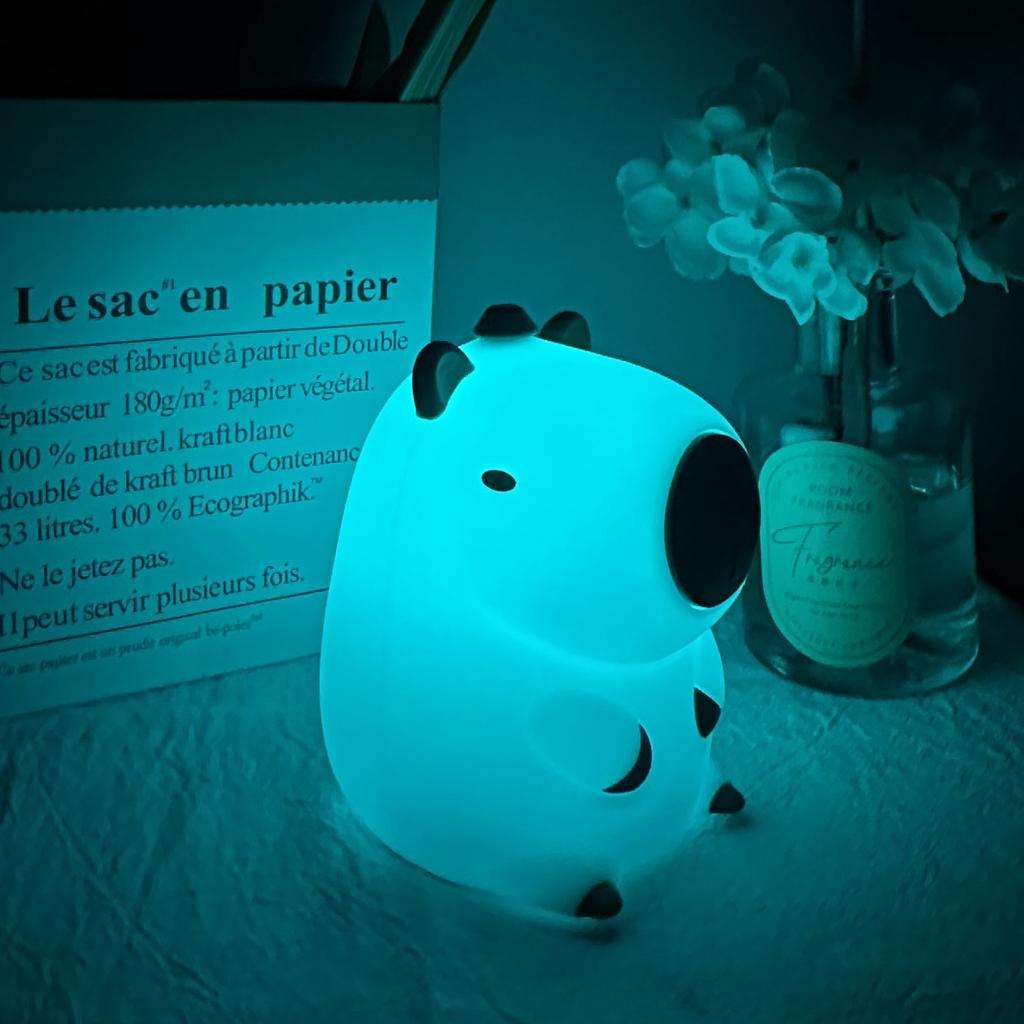 Capibara night light pat light gift bedroom ornament lighting rechargeable silicone light