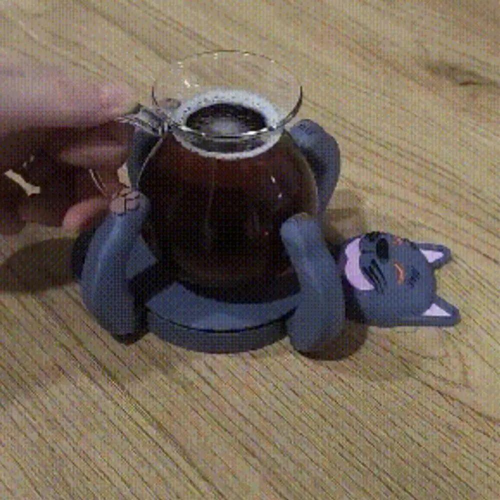 Anti-scald 3D Print Cat Coasters Creative Heat Insulation Cat Mug Holder  Kitchen Supplies