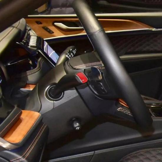 For -2024 Jeep Grand Cherokee ABS Red Turn Signal Lamp+Rain Wiper Lever Trim