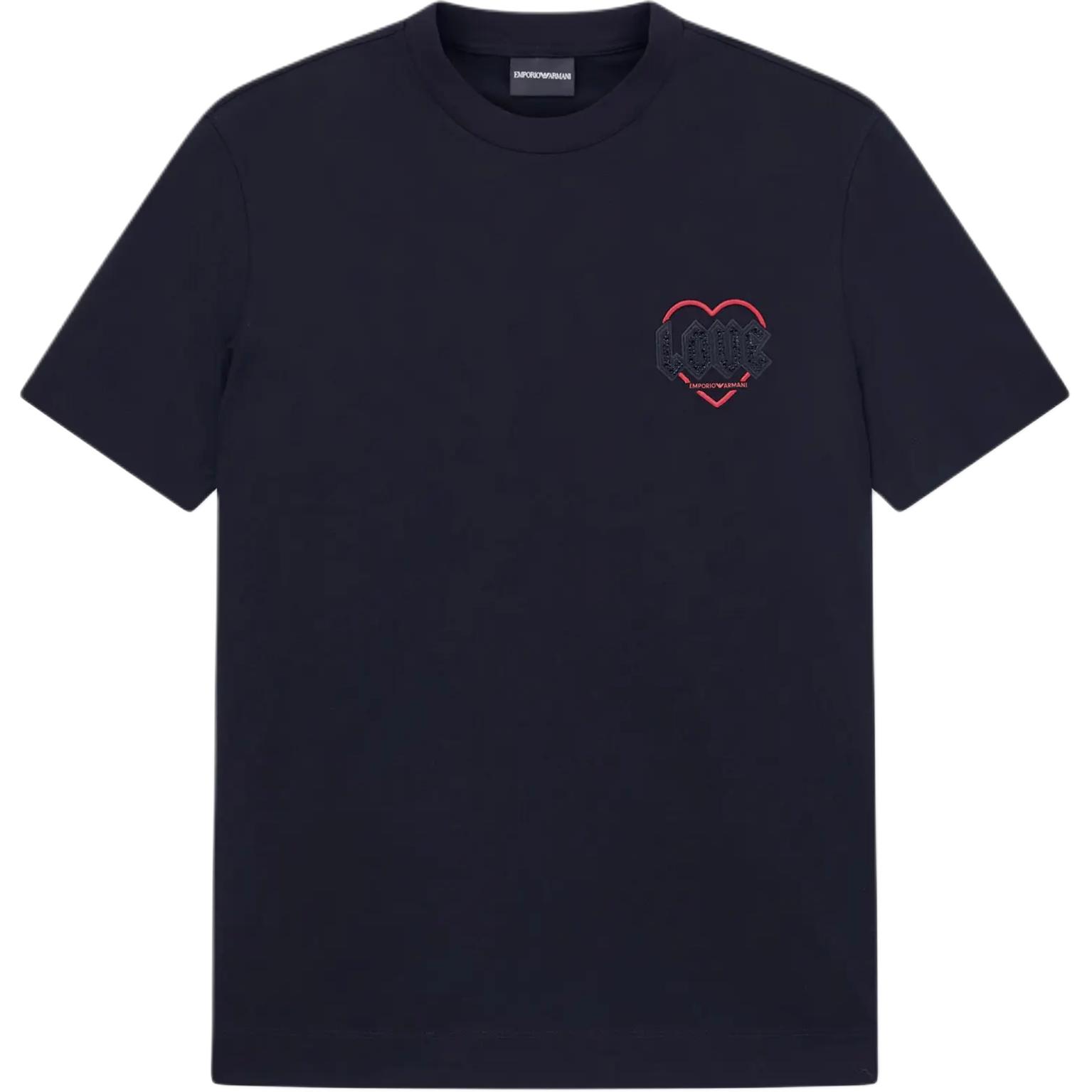

Emporio Armani FW25 Valentines Day Series Lyocell Fitted Short Sleeve Crew Neck T-Shirt Men Tops EM002821-AF10761-UC001 L