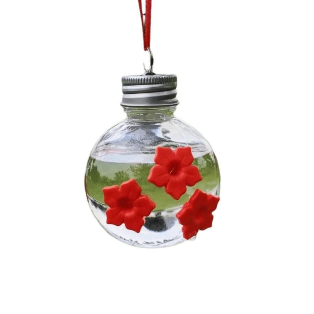 Three Hole Hummingbird Feeder Visible Birds Water Dispenser Outdoor Garden