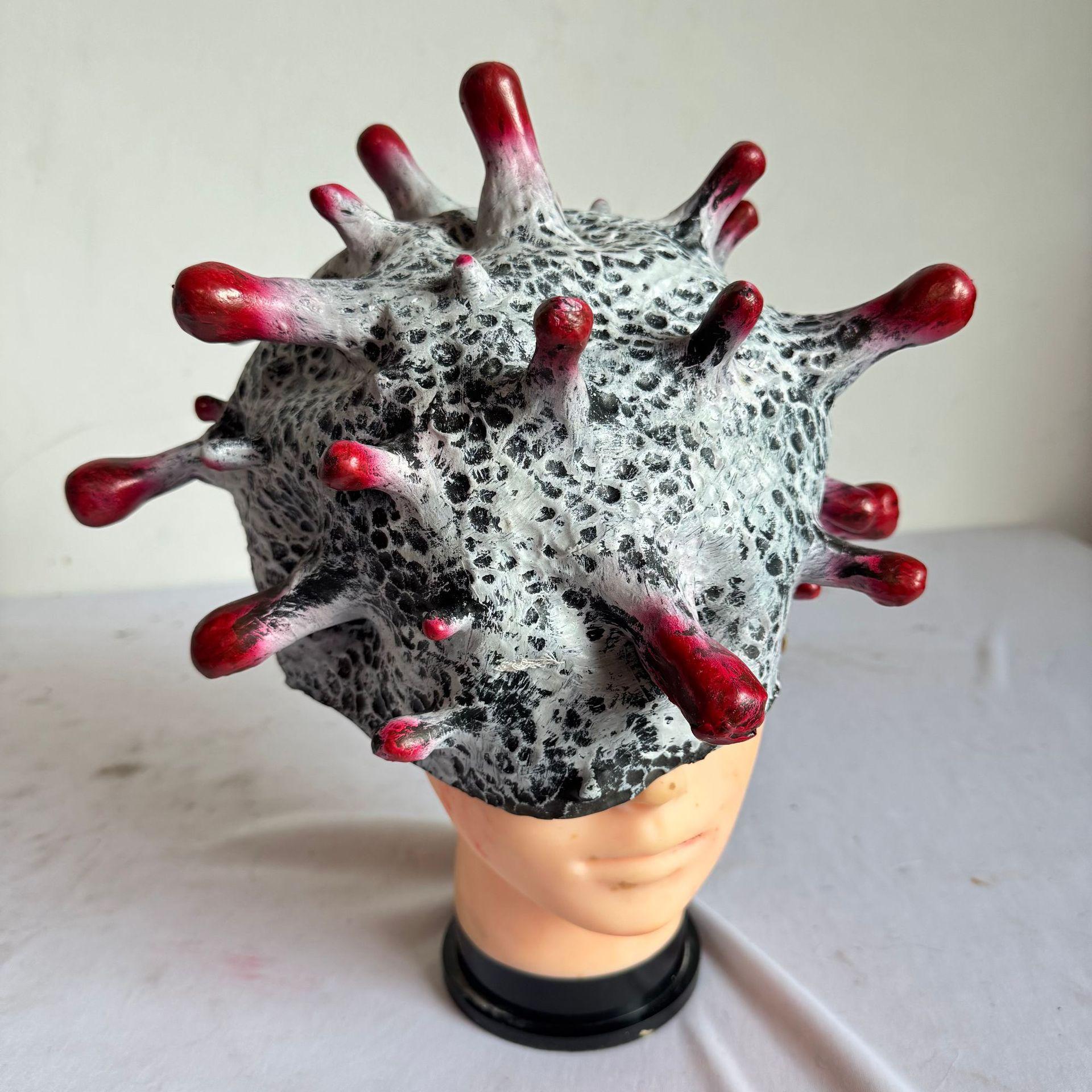 

Маска вируса на Хэллоуин, маска учебной модели One size красный