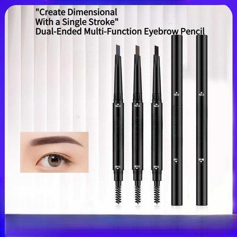 1PC Double-Ended Automatic Rotating Eyebrow Pencil: Waterproof, sweatproof, long-lasting, no makeup fading, beginner eyebrow pencil