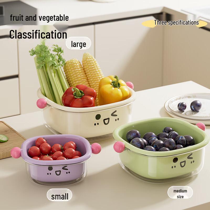Miss Chef Double-Layer Kitchen Drain Basket Set