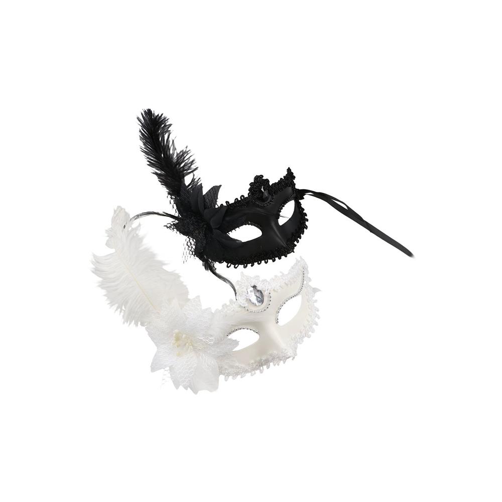 Flower Feather Venetian Mask Lace Flower Masquerade Mask Exquisite Eye Mask Girl